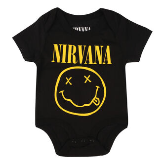 baby bodysuit Nirvana - Yellow Happy Face - ROCK OFF, ROCK OFF, Nirvana