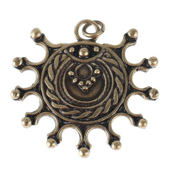 pendant (sun amulet) DEVANA - zinc/antique brass - SLE743