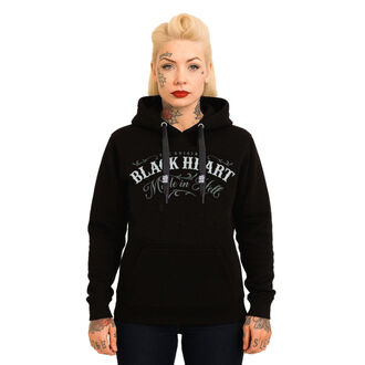 women's sweatshirt BLACK HEART - PIN UP SKULL - Black - 21146