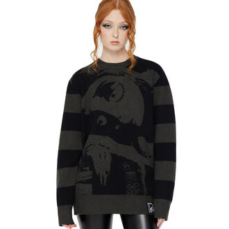 unisex sweater KILLSTAR x CORPSE BRIDE - Emily Stripe - Black - KSRA013325