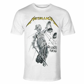 Men's t-shirt METALLICA - AND JUSTICE FOR ALL - WHITE - PLASTIC HEAD, PLASTIC HEAD, Metallica